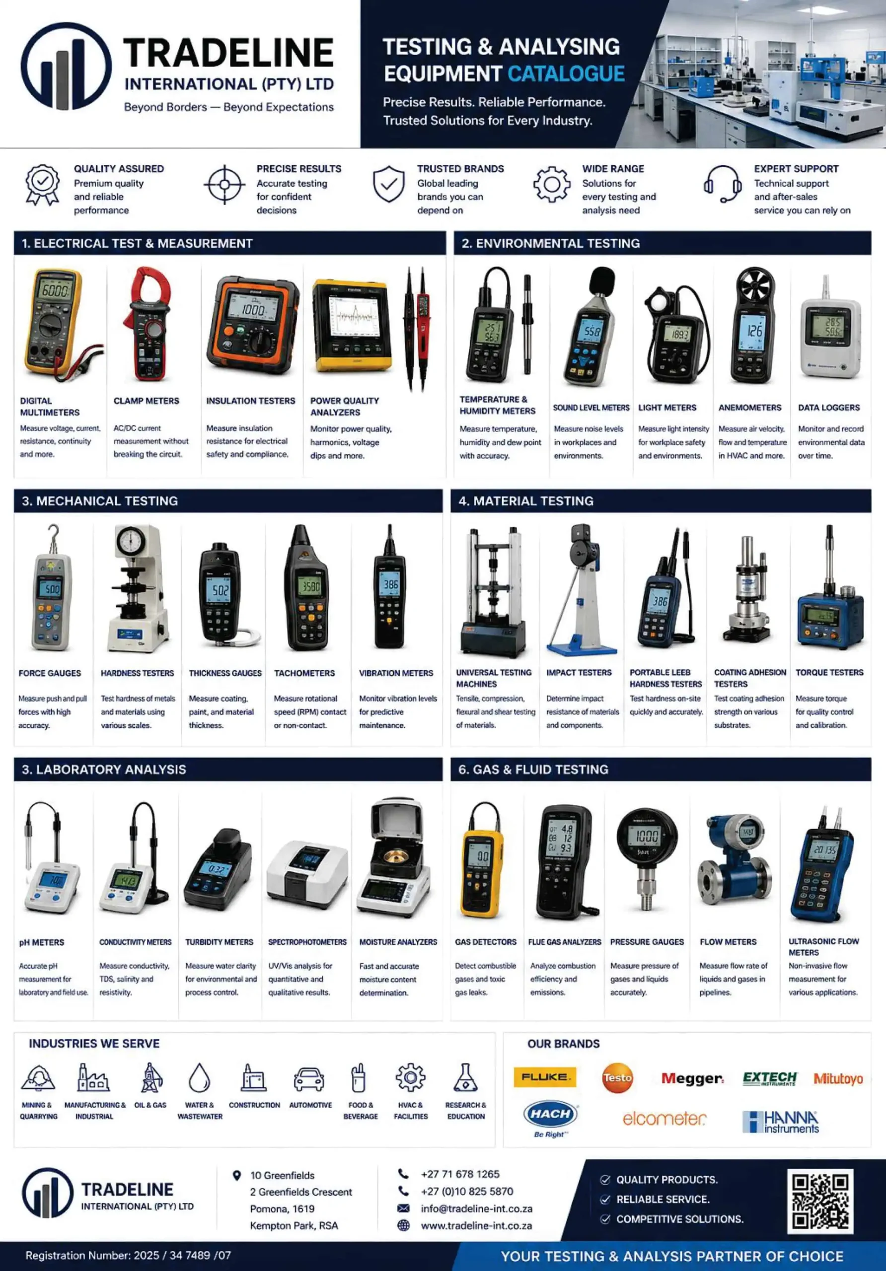 Tradeline International - Testing & Analysing Equipment Tradeline International - Testing & Analysing Equipment